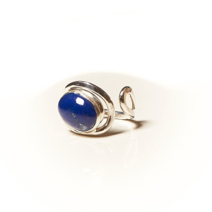 Bague argent Lapis lazuli Voluptia, bijoux de créateur, vente en ligne, bijouterie