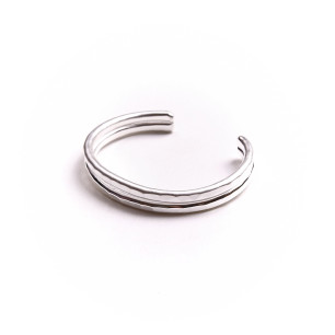 Bracelet argent 2 fils, bijoux de créateur, vente en ligne, bijou artisanal, bijouterie en ligne