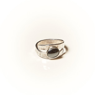Bague argent Hématite Emulsia, bijoux de créateur, vente en ligne, bijouterie
