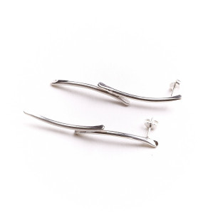 Boucles d'oreille argent les lauriers de venus, bijoux de créateur, vente en ligne, bijou artisanal, bijouterie en ligne