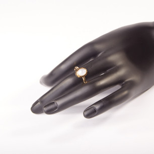 Bague plaqué or Nacre Classica, bijoux de créateur, vente en ligne, bijouterie