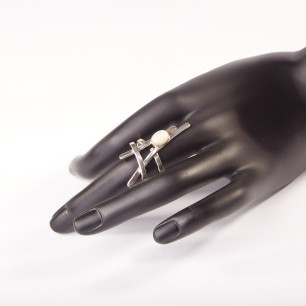 Bague argent Nacre La Belle Parisienne, bijoux de créateur, vente en ligne, bijouterie