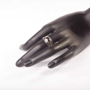 Bague argent Hématite Emulsia, bijoux de créateur, vente en ligne, bijouterie