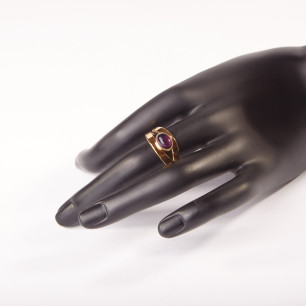Bague plaqué or Améthyste Emulsia, bijoux de créateur, vente en ligne,  bijouterie