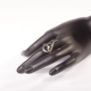 Bague argent Hématite Lizae, bijoux de créateur, vente en ligne, bijouterie