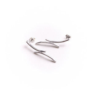 Boucles d'oreille argent les lauriers de venus, bijoux de créateur, vente en ligne, bijou artisanal, bijouterie en ligne