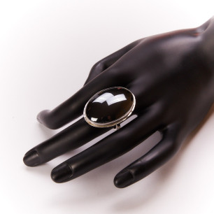 Bague argent Hématite Grandioza, bijoux de créateur, vente en ligne, bijouterie, bijou artisanal 