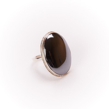 Bague argent Hématite Grandioza, bijoux de créateur, vente en ligne, bijouterie, bijou artisanal 