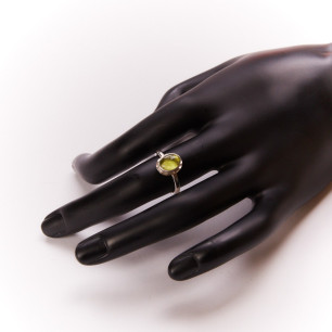 Bague argent avec péridot Classica, bijoux de créateur, vente en ligne, bijouterie, bijou artisanal