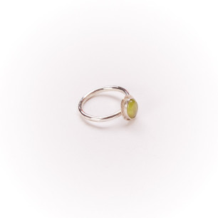 Bague argent avec péridot Classica, bijoux de créateur, vente en ligne, bijouterie, bijou artisanal