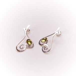 Boucles d'oreille argent Péridot Edulcia