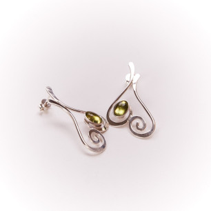 Boucles d'oreille argent Péridot Edulcia